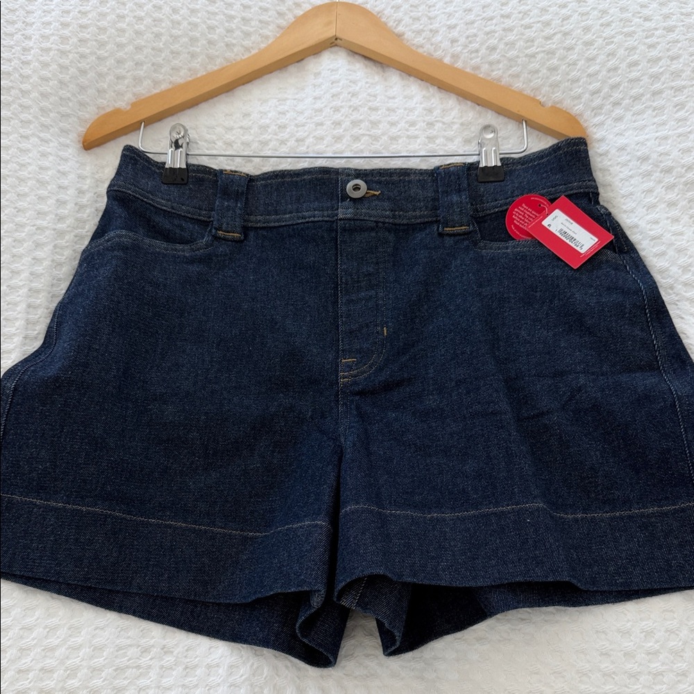 SPANX Dark Blue Jean Shorts